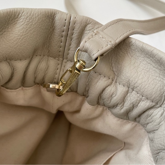 Misenver Women’s Mandoo Mini Eco Bag Dumpling Crossbody in Cream Removable Strap - Picture 13 of 15